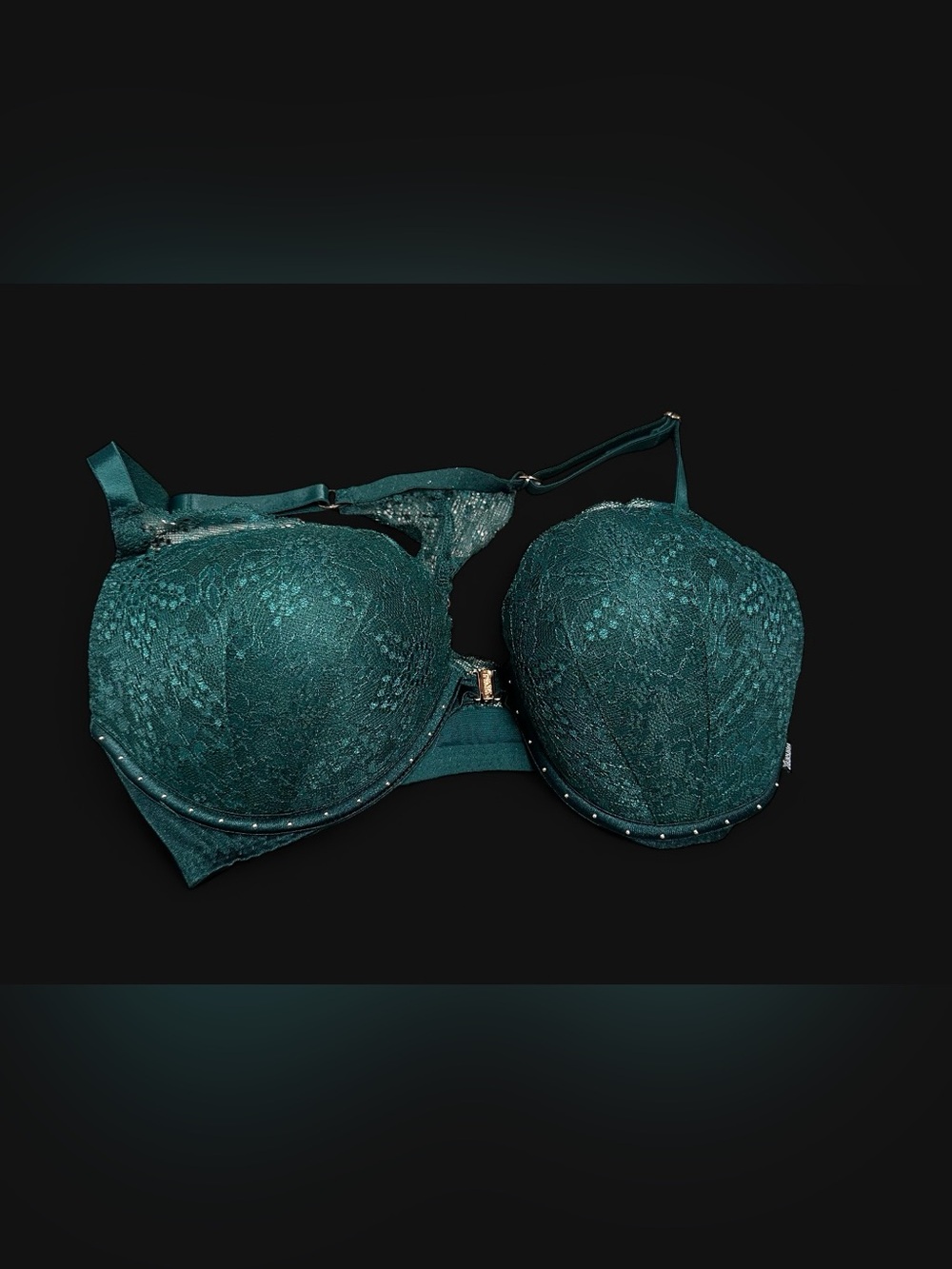 PINK Victoria's Secret Teal Lace Push-Up Bra